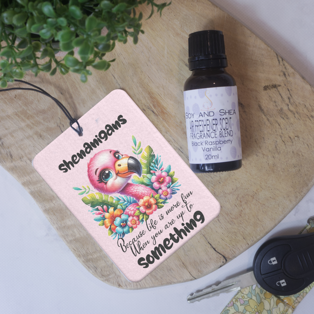 Flamingo Shenanigans Car Air Freshener