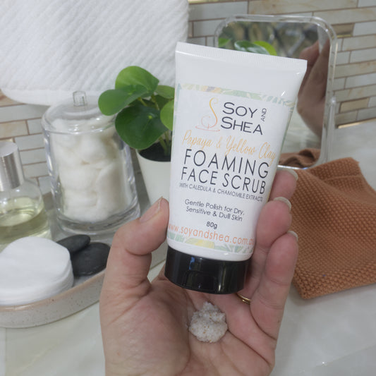 Papaya & Yellow Clay Foaming Face Scrub