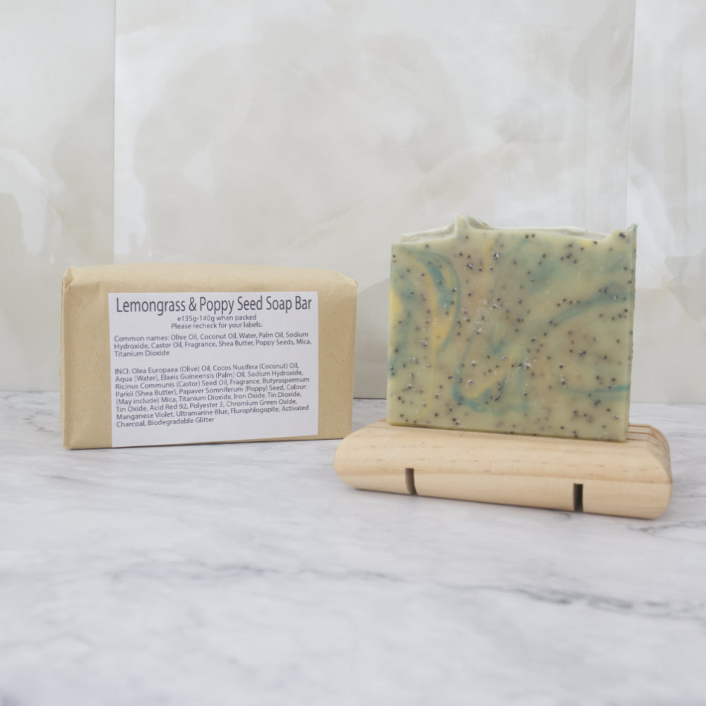 Lemongrass and Poppy Seed Soap Bar (White Label Bundle)