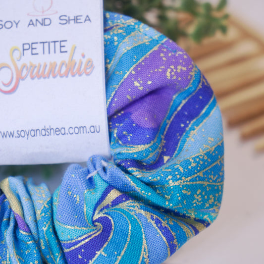 Peacock Swirl Petite Scrunchie