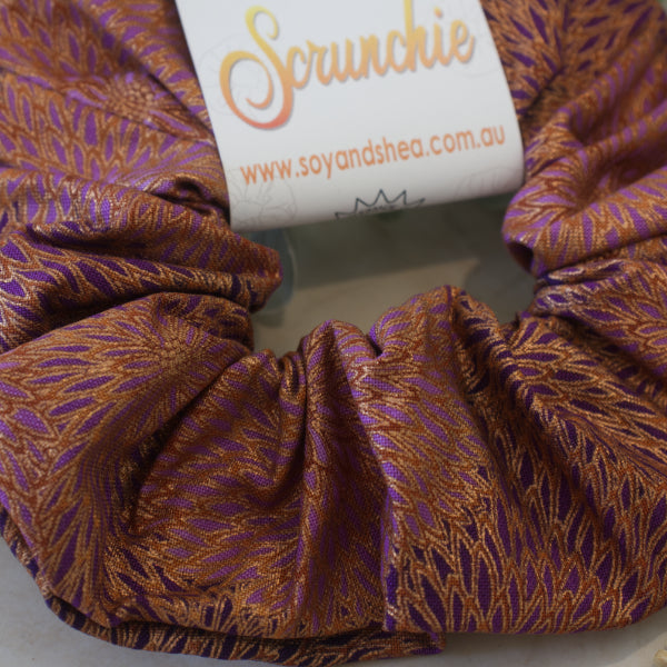 Purple Dahlia Scrunchie