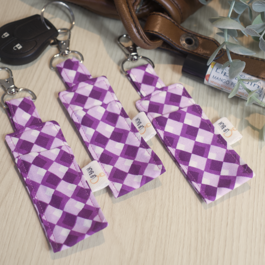 Purple Harlequin CLip Balm