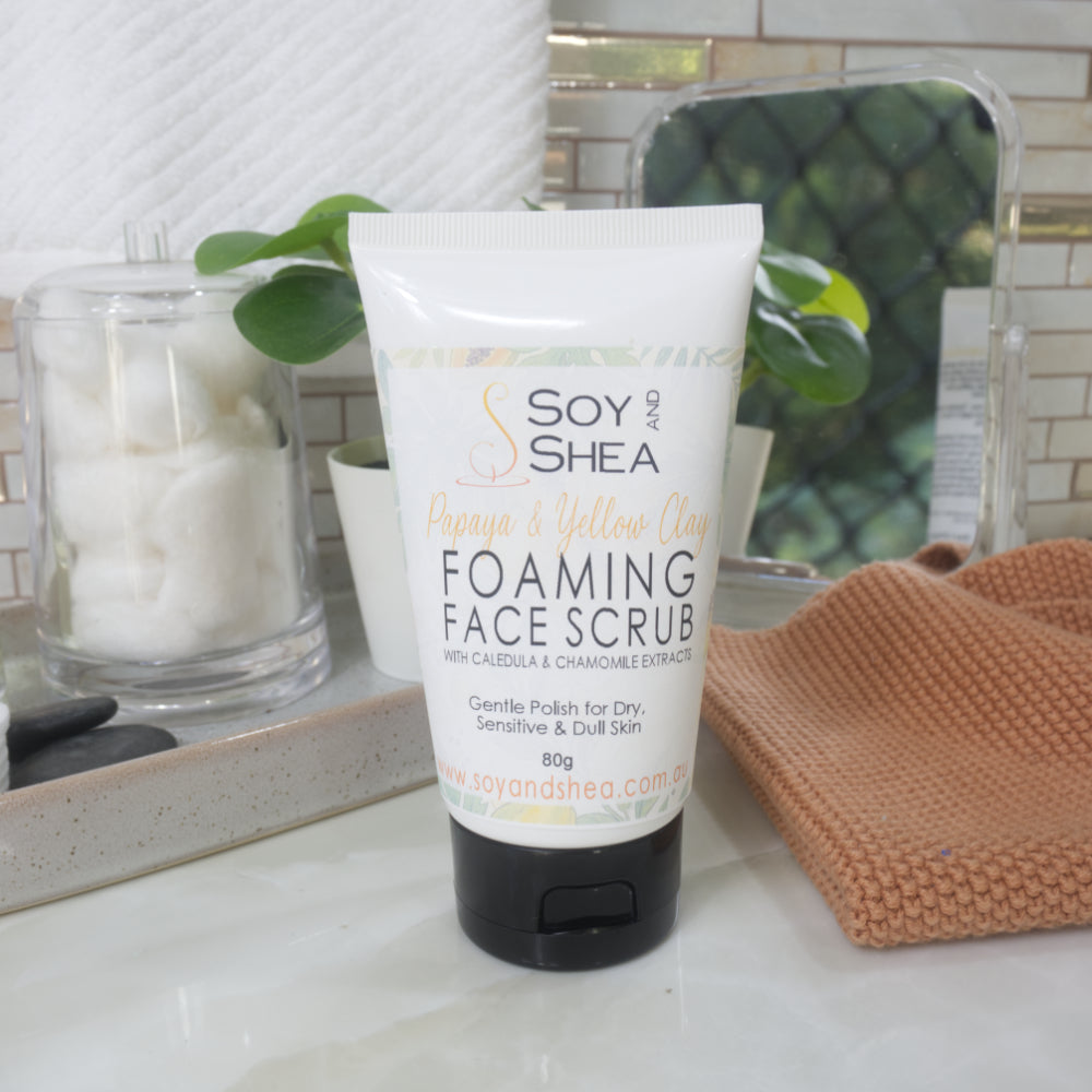 Papaya & Yellow Clay Foaming Face Scrub
