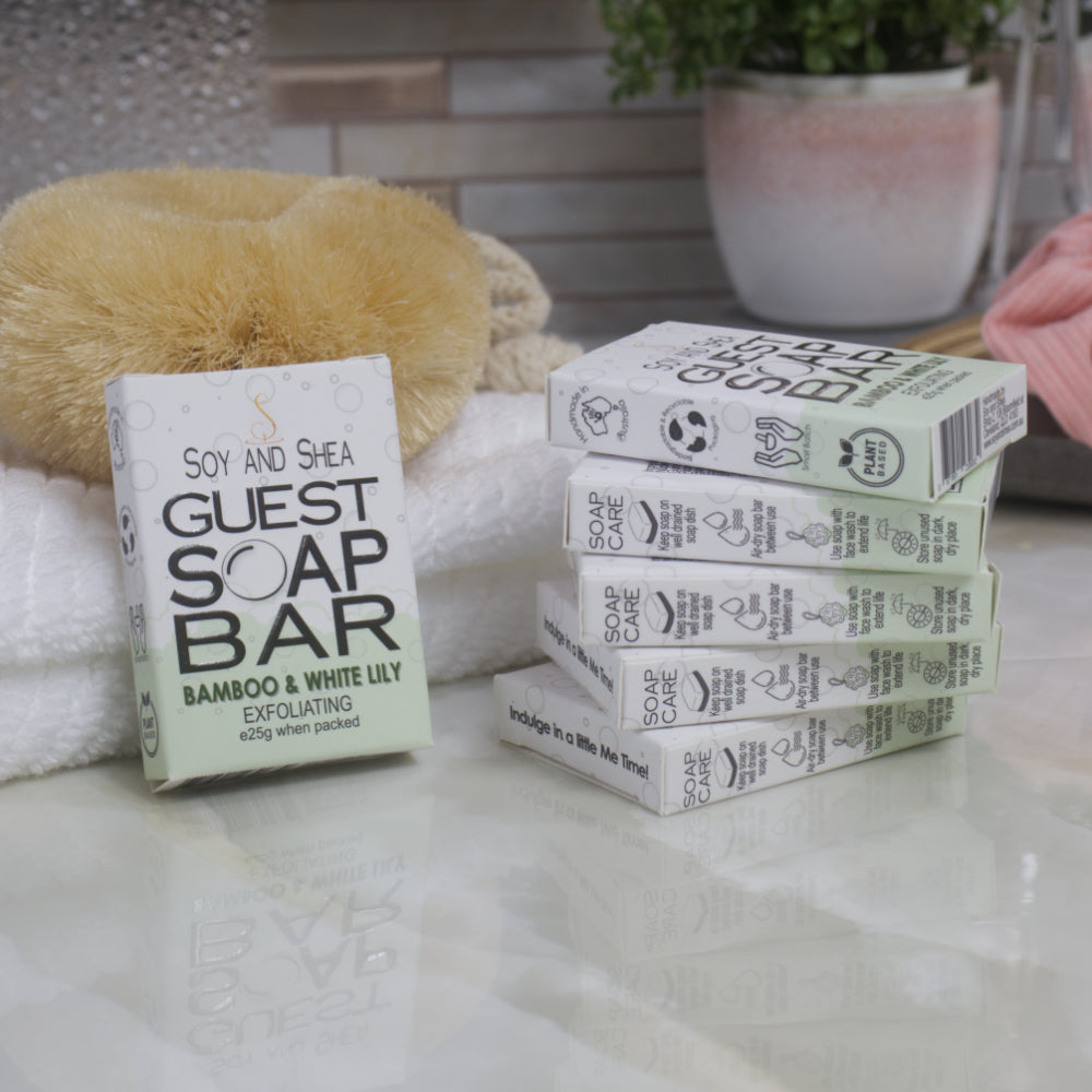 Bamboo and White Lily Exfoliating Guest Soap Bar