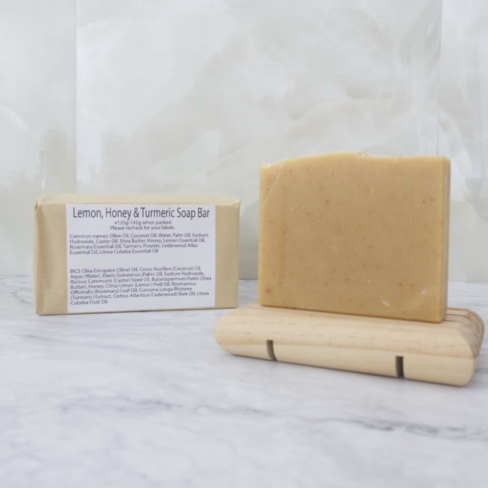 Lemon, Honey and Turmeric Natural Soap Bar (White Label Bundle)