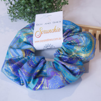 Peacock Swirl Scrunchie