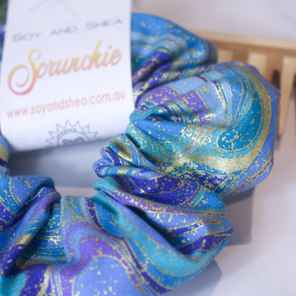 Peacock Swirl Scrunchie