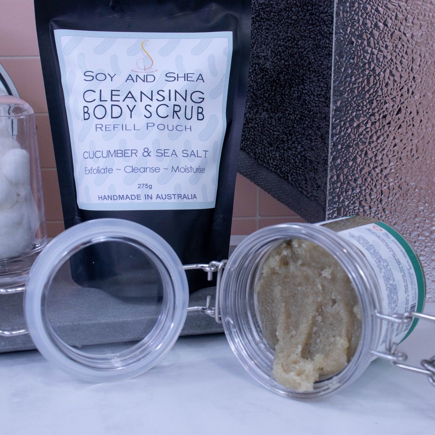 Cucumber & Sea Salt Cleansing Body Scrub