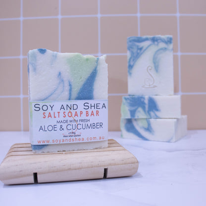 Cucumber & Aloe Vera Salt Soap Bar